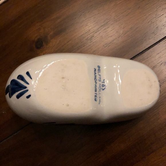 Vintage DELFT clog shoe ashtray planter blue white - Picture 5 of 8